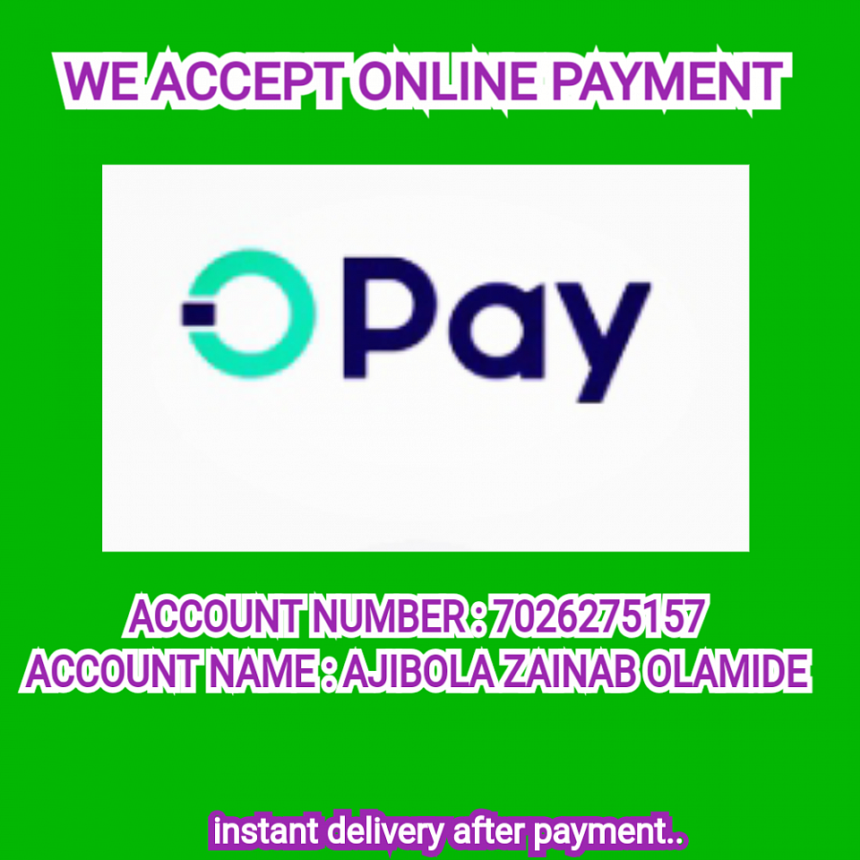 ZANNY BANK ACCOUNT FOR PRODUCT PAYMENT